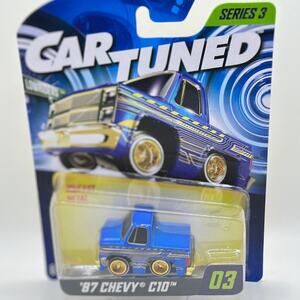 Car Tuned Series 1  1987 Chevy C10 Blue New